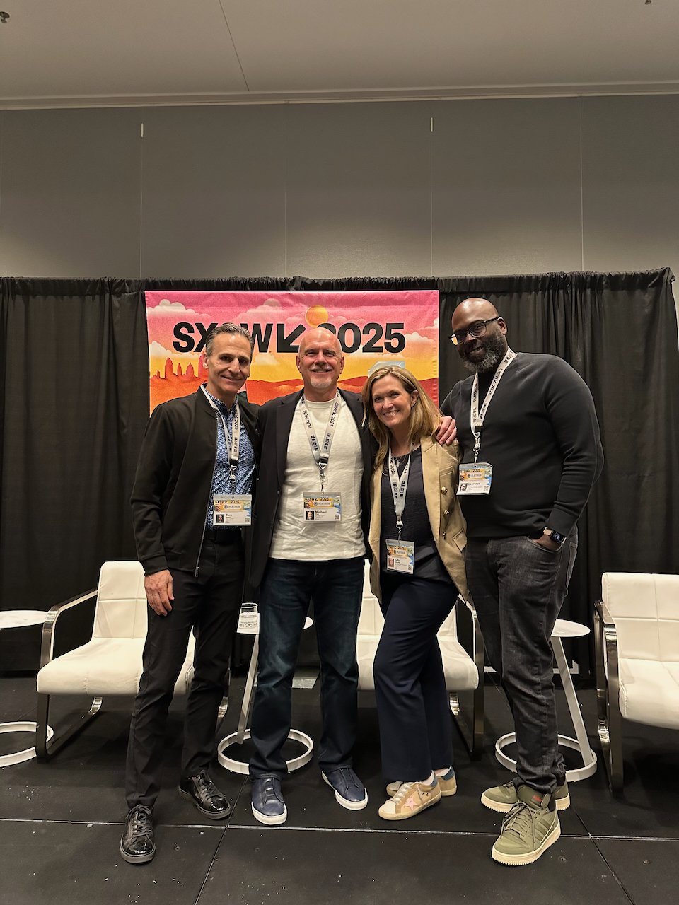 Larry with fellow panelists at SXSW 2025